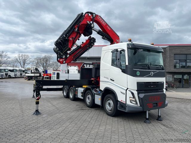 Plato nákladné auto VOLVO FH 500 8x4 Kran F820 RA2.27 Jib & Winde Sofort