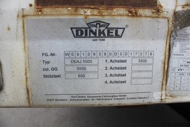 Reboque aberto com lona DINKEL DEAJ 5500 - JUMBO - Nr.: 278