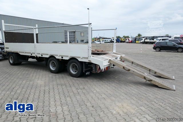 Anhänger mit offener Pritsche MEUSBURGER MPJ 3, Rampen, Luft-Lift, Bordwände, Container