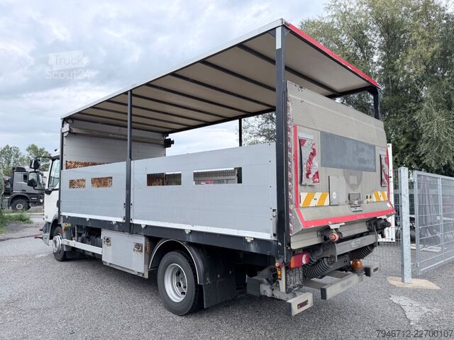 Platformas kravas automašīna ar tentu DAF LF 45-220 Pritsche Plane Lbw ADR 581.000 Km