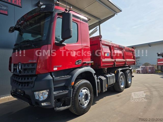 Üç taraflı damperli kamyon MERCEDES-BENZ Arocs 2643 / 6X4 / Ret / Meiller BORDMATIK