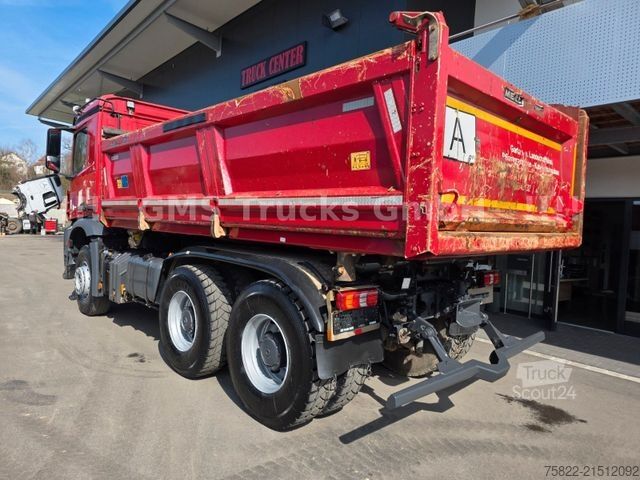 Üç taraflı damperli kamyon MERCEDES-BENZ Arocs 2643 / 6X4 / Ret / Meiller BORDMATIK