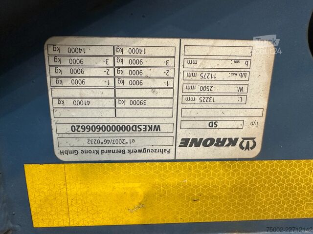 Konteineru pārvadājumi Krone stack of 3x 2013/2014 KRONE 40FT/45FT chassis /...