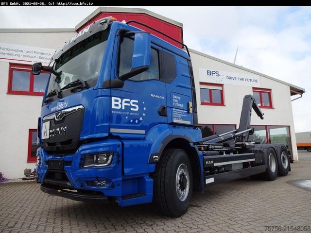 Vozidlo s hákom na kontajnery MAN TGS (TG3) 26.510 6x4H-4 BL CH Meiller, Hydrodriv