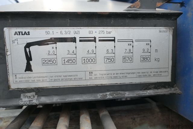 Pick-up furgonas MERCEDES-BENZ 815 Atego 4x2, Atlas 50.1, AHk, 6.200mm lang