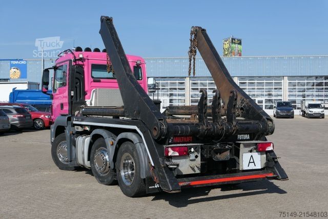 Autocarro ribaltabile MAN 26.460 TGS 6x2, Multilift Futura 18, Lenk-Lift