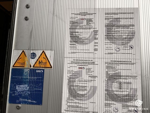 Open semitrailer with tarp SCHMITZ CARGOBULL Curtainsider Coil neue Plane