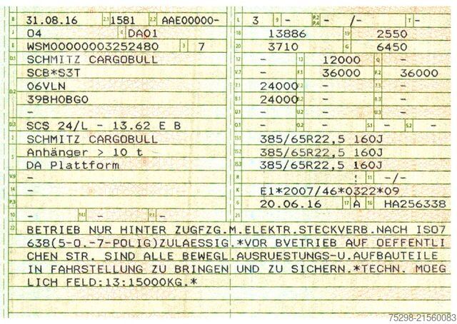 Auflieger mit Arbeitsbühne SCHMITZ CARGOBULL SCS 24/L - 13.62 / Lift/ CONTAINERVERRIEGELUNG !