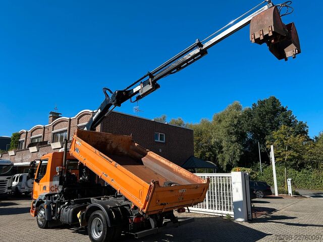 Camion-benne tricar DAF 16.250LF Meiller 3-Skipper +MKG HLK106-HP Kran
