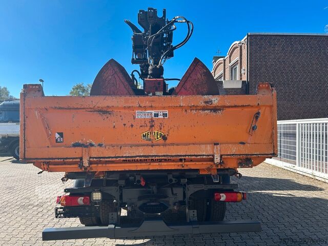 Camion-benne tricar DAF 16.250LF Meiller 3-Skipper +MKG HLK106-HP Kran