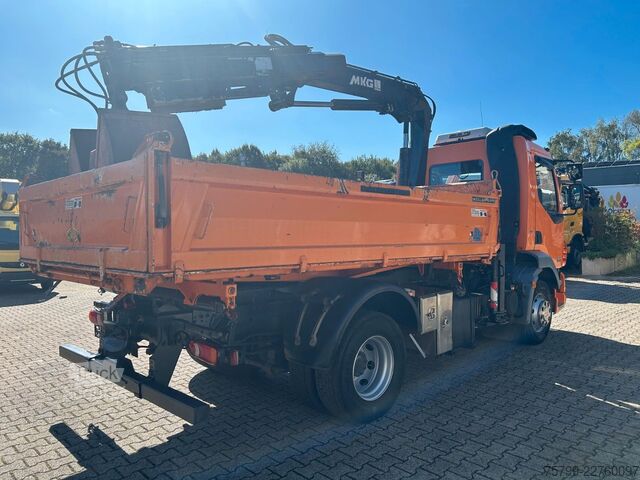 Camion-benne tricar DAF 16.250LF Meiller 3-Skipper +MKG HLK106-HP Kran