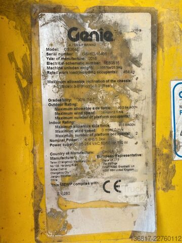 Рабочая платформа GENIE GS 2646 Scherenbühne Elektro AH 9,92 m 454 kg