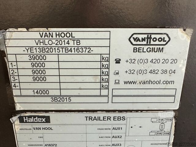 Containertransport Van Hool 20FT/30FT ADR CHASSIS / empty weight: 3.500kg /...