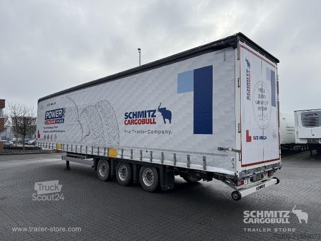 Open semitrailer with tarp Schmitz Cargobull Curtainsider Mega Getränke