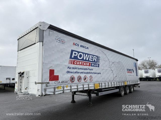 Open semitrailer with tarp Schmitz Cargobull Curtainsider Mega Getränke