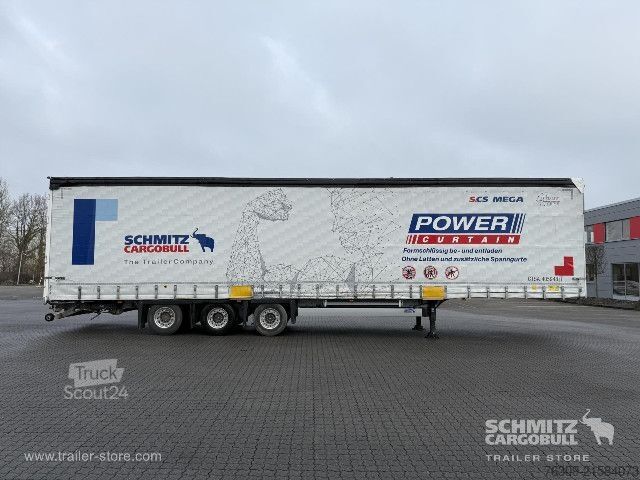 Open semitrailer with tarp Schmitz Cargobull Curtainsider Mega Getränke
