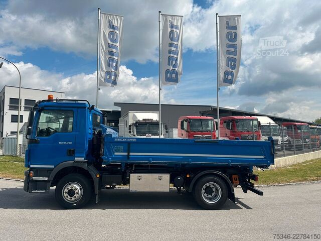 Trostrani kiperski kamion MAN TGM 15.290/Kipper/4x2/NL7,7To/AHK/Nur 61 tkm/Top