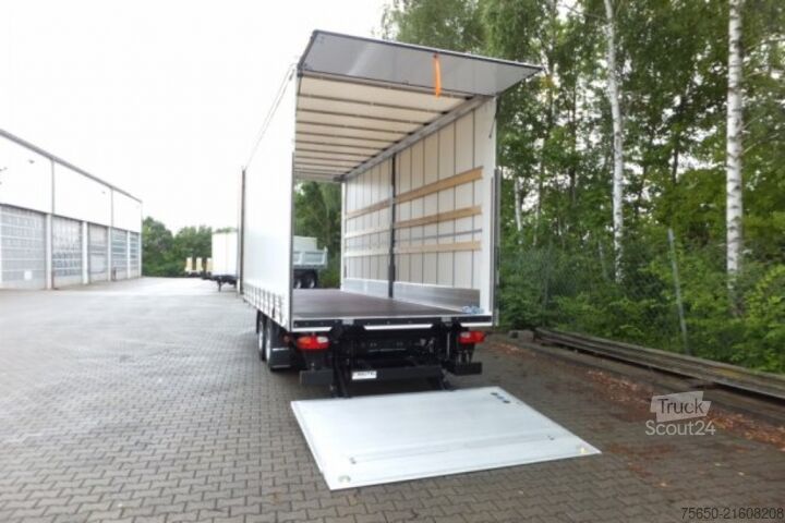 Open trailer with tarp Möslein TPS 11 DL 7,30  neuer Planenanhänger, Ladebordwand + Durchladbar