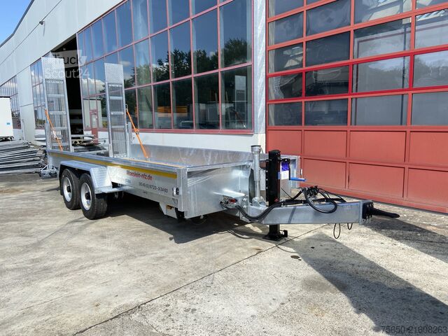 Zema kravnes piekabe Möslein TT 11-E 5,50 - 2  Tandemtieflader5,50 m x 2 m, Feuerverzinkt