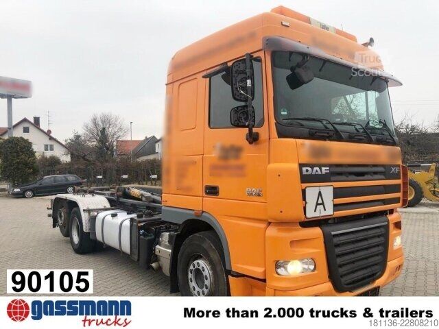 Camião porta-contentores de gancho DAF AS105XF460 6x2, Intarder, Liftachse