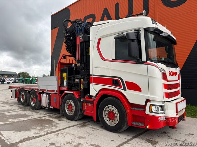 Odprto telo Scania R 500 8x2*6 HIAB 800E-7 + JIB / PLATFORM L=5965 mm