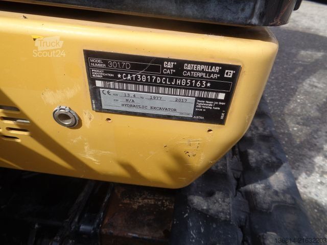 Minigraafmachine CATERPILLAR 301.7D SW + Schaufel