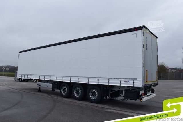 Open semitrailer with tarp SCHMITZ CARGOBULL Hubdach Liftachse XL u. Getränkezertifikat MIETE