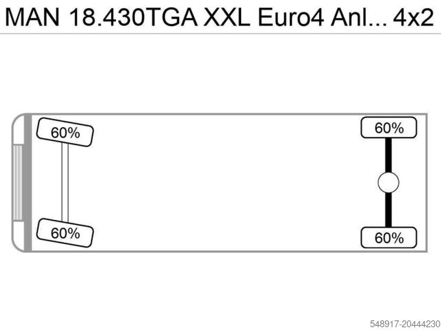 MAN 18.430TGA XXL Euro4 Anloger Tacho Vollausst MAN 18.430TGA XXL Euro4 Anloger Tacho Vollausst