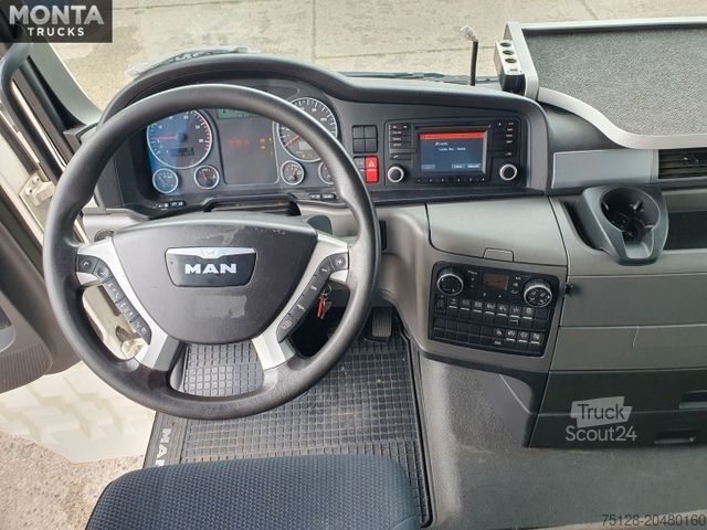 Flatbed truck with tarp MAN TGX 18.400, Euro6, Standklima,Edscha