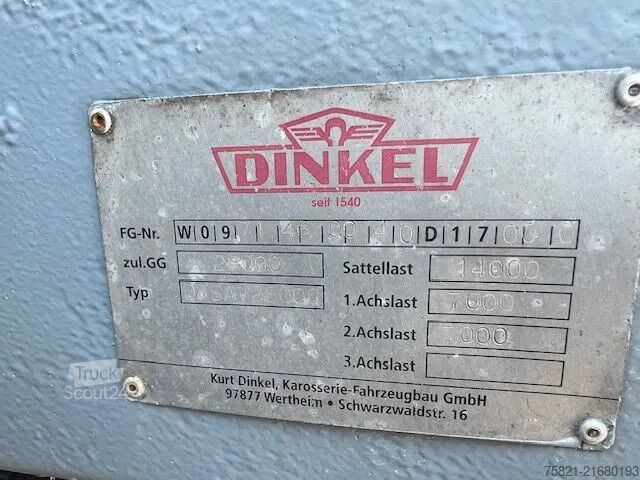 Standard-SZM Mercedes-Benz Actros 1843 + Dinkel DTSAV 28000KG Dieplader