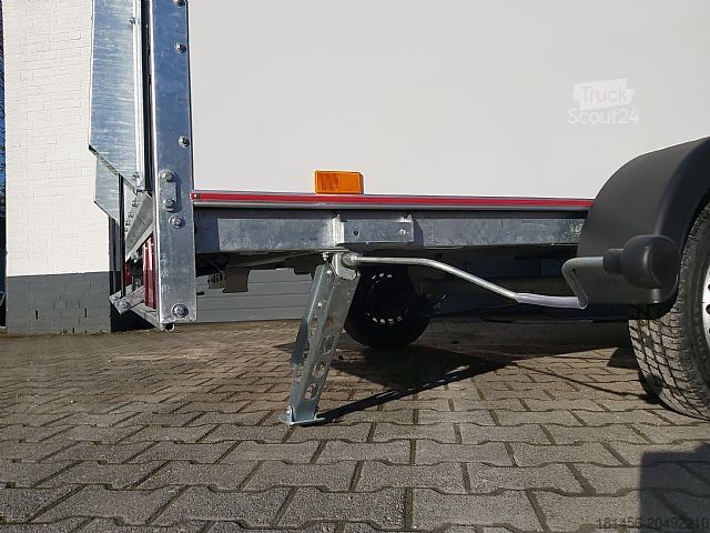 Pardavimo priekaba trailershop Camper Verlängerung Koffer Heckrampe Fenster