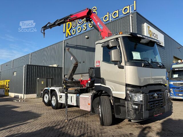 Containertransport (haakarmsysteem) Renault C440 + HMF 2320 K3-- 3X EXT. + 6X2/4 HYDRO DRIV...