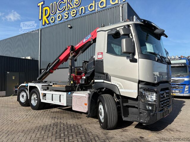 Containertransport (haakarmsysteem) Renault C440 + HMF 2320 K3-- 3X EXT. + 6X2/4 HYDRO DRIV...