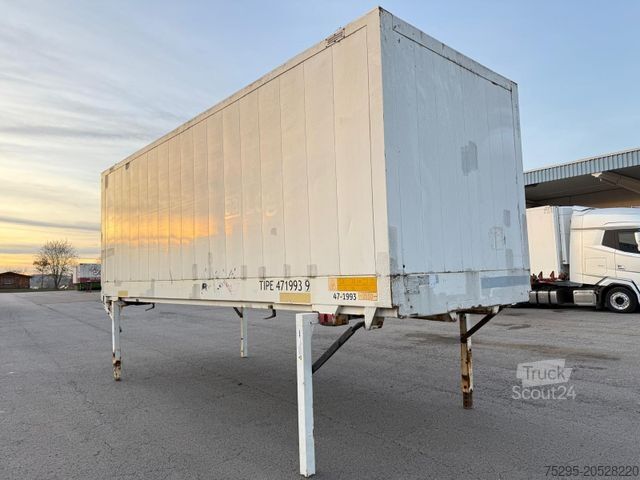 Remorque porte-caisson KRONE 730 ALU BDF Koffer Brücke Container Zurrleisten