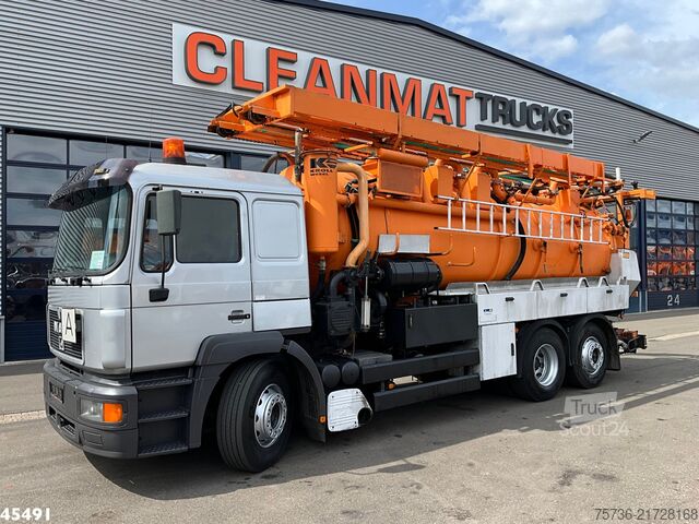 Saugfahrzeug MAN 26.400 Kroll 14.5m³ kolkenzuiger Euro 2 Manual ...