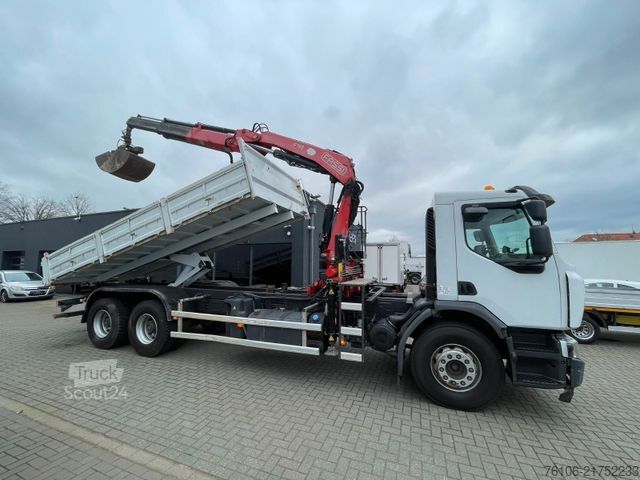 Teherautóra szerelt daru RENAULT Premium Lander 310.26 6x4 Kipper /Kran