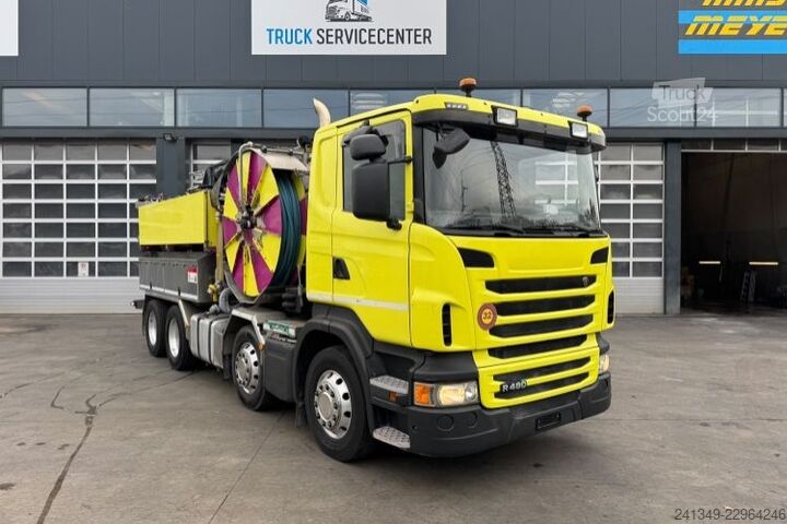 Vakuumtankbil SCANIA R480 8x4 Kaiser Aquastar 3 Recycler