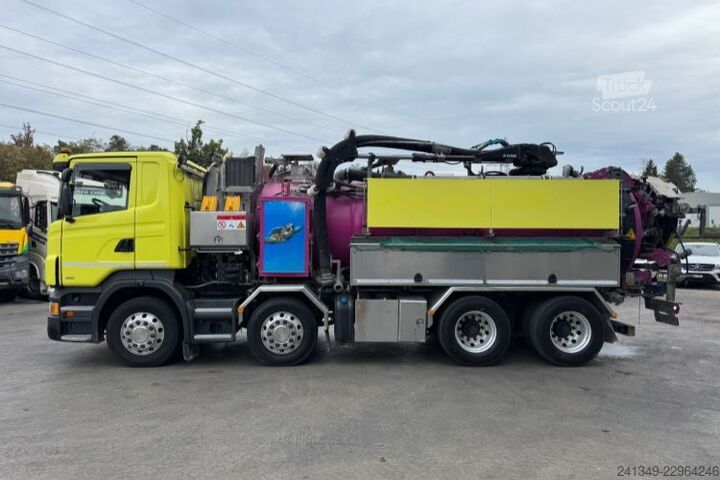 Vakuumtankbil SCANIA R480 8x4 Kaiser Aquastar 3 Recycler