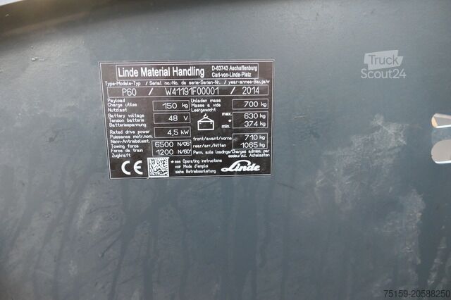 Alții linde P 60 Z Schlepper Batterie 11/2019