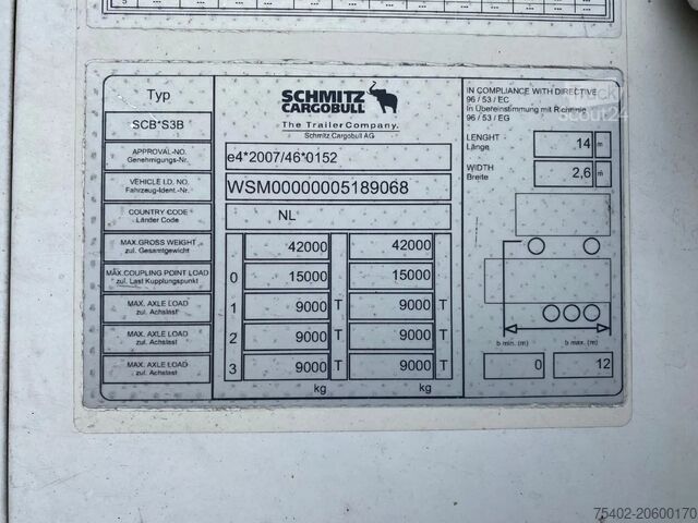 Kjøle- og frysetransport Schmitz Cargobull SCB*S3B Frigo / Thermo King SLXi 300 / 4876 Die...