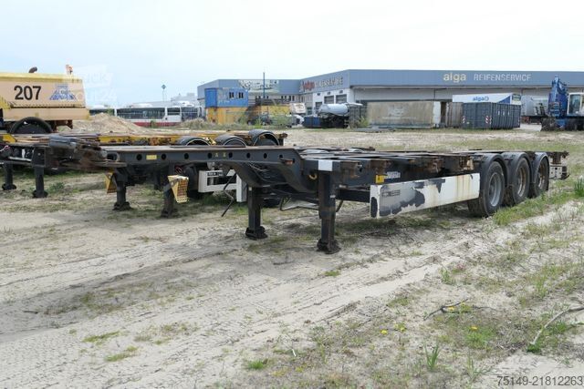 شبه مقطورة بهيكل قابل للتبديل KRONE SD, 2x20/1x20/1x30/1x40 Fuß Container, Luft-Lift