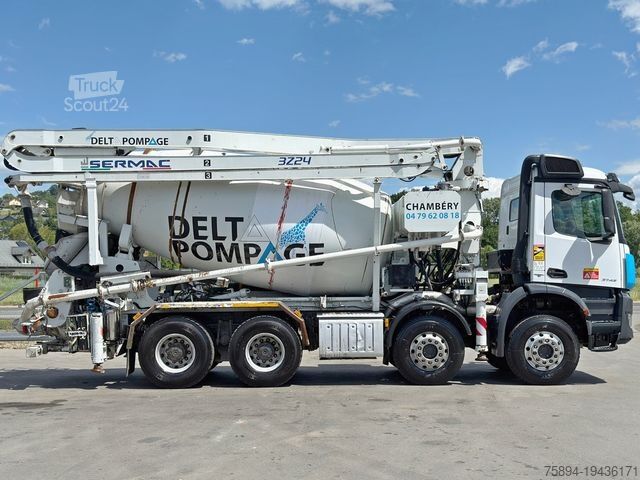 Автобетононасос MERCEDES-BENZ AROCS 3743 * Betonpumpe + FUNK * 8x4 * TOP