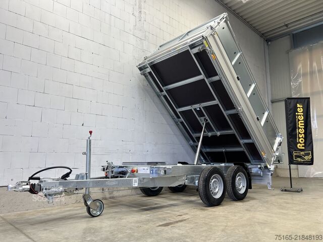 شاحنة قلابة Böckmann DK-AL 3218/35 P Blechaufs+Netz Dreiseitenkipper