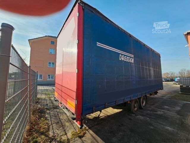 Öppen släpvagn med presenning ACKERMANN-FRUEHAUF Tandem Gardine, Edscha,Hubdach