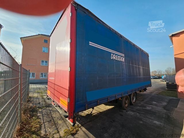 Öppen släpvagn med presenning ACKERMANN-FRUEHAUF Tandem Gardine, Edscha,Hubdach