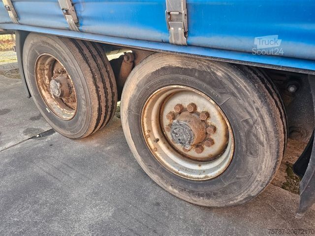 Öppen släpvagn med presenning ACKERMANN-FRUEHAUF Tandem Gardine, Edscha,Hubdach