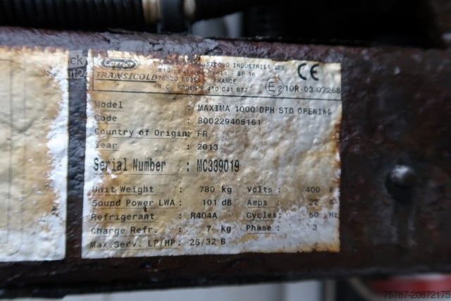 Kylsläp ACKERMANN-FRUEHAUF Tiefkühler, Rolltor,LBW 2,5 to,Carrier Maxi 1000