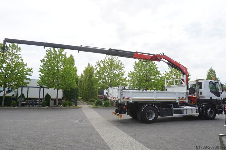 трехсторонний самосвал Iveco STRALIS 330 E6 / FASSI 195A 8.5 T