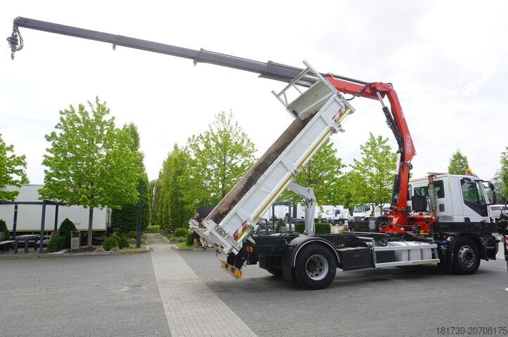 трехсторонний самосвал Iveco STRALIS 330 E6 / FASSI 195A 8.5 T