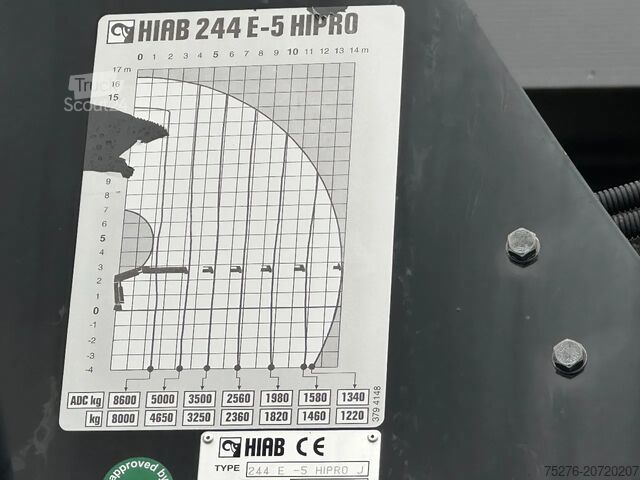 Crane truck Iveco Trakker 410 4x4 Hiab 244-5 + Fly jib , winch 12...